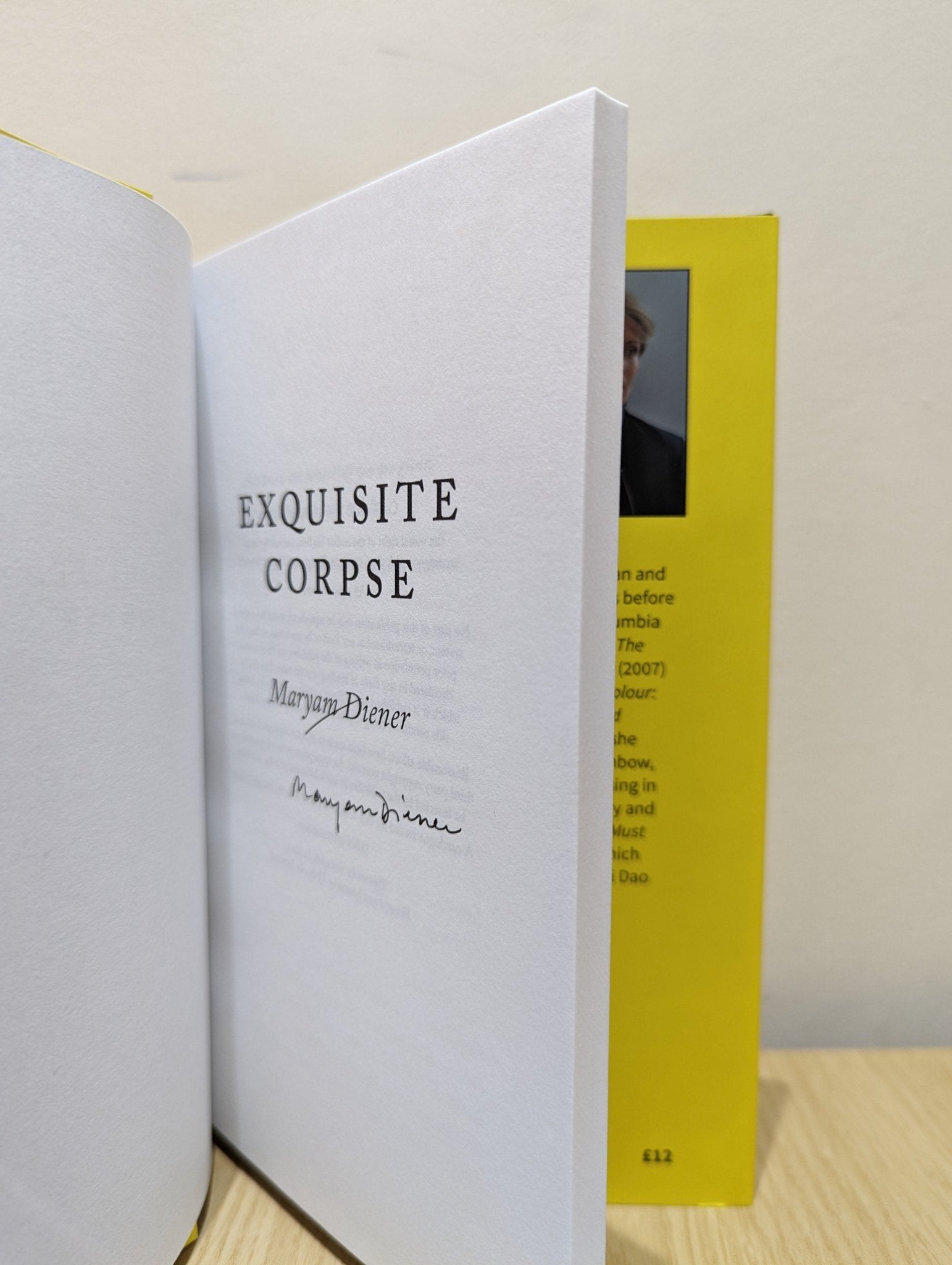 Exquisite Corpse by Maryam Diener (Signed First Edition) - Fialta Books
