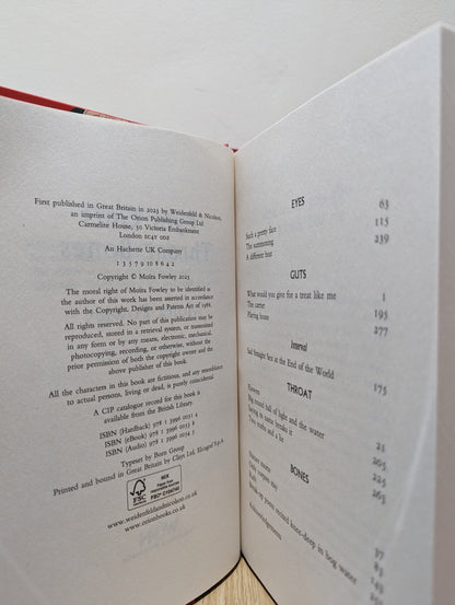 Eyes Guts Throat Bones by Moïra Fowley (Signed First Edition) - Fialta Books