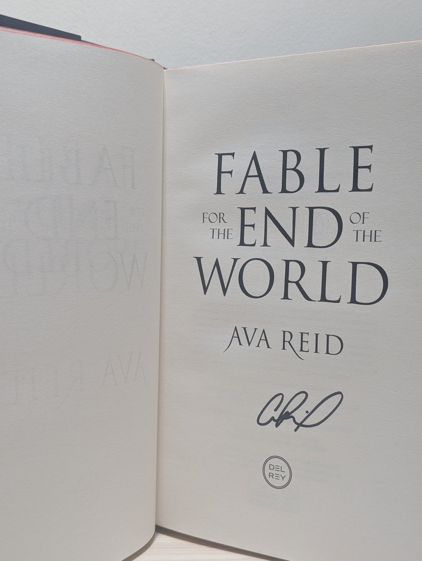 Fable For the End of the World by Ava Reid (Signed First Edition with sprayed edges) - Fialta Books