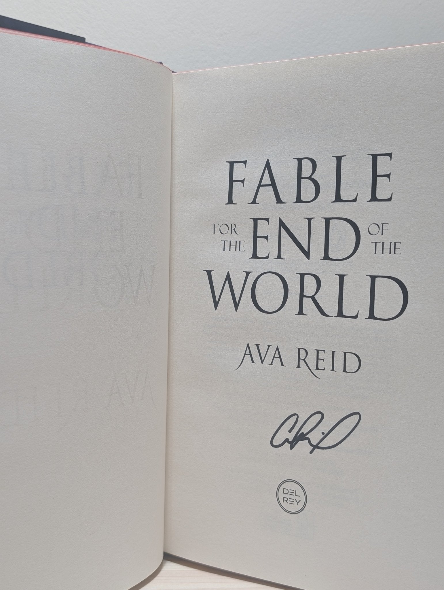 Fable For the End of the World by Ava Reid (Signed First Edition with sprayed edges) - Fialta Books