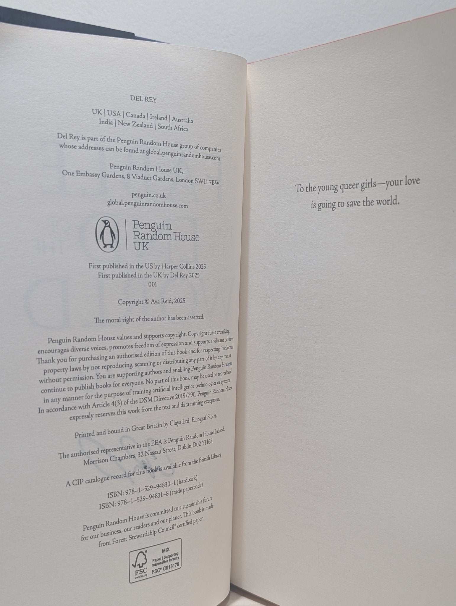 Fable For the End of the World by Ava Reid (Signed First Edition with sprayed edges) - Fialta Books
