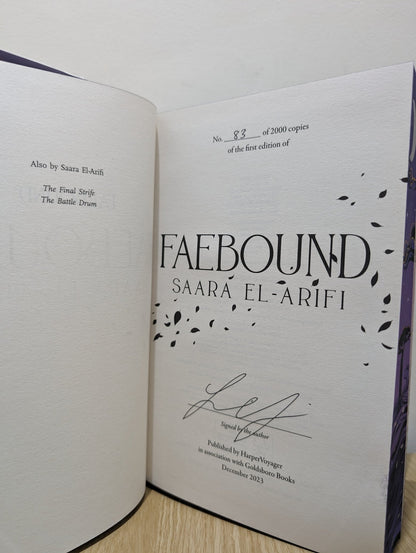 Faebound by Saara El - Arifi (Signed Numbered First Edition with sprayed edges) - Fialta Books