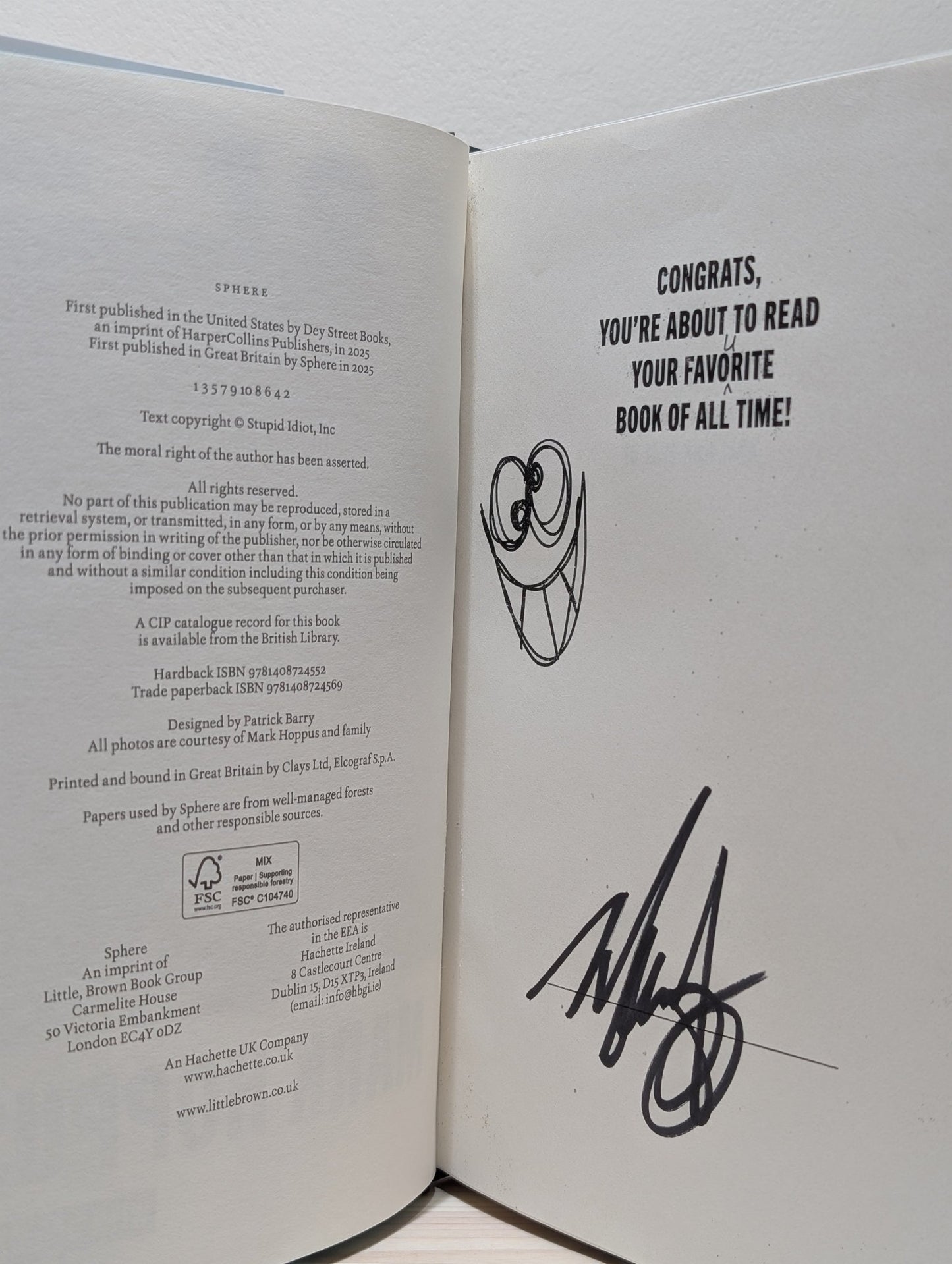 Fahrenheit - 182: A Memoir by Mark Hoppus (Signed First Edition) - Fialta Books