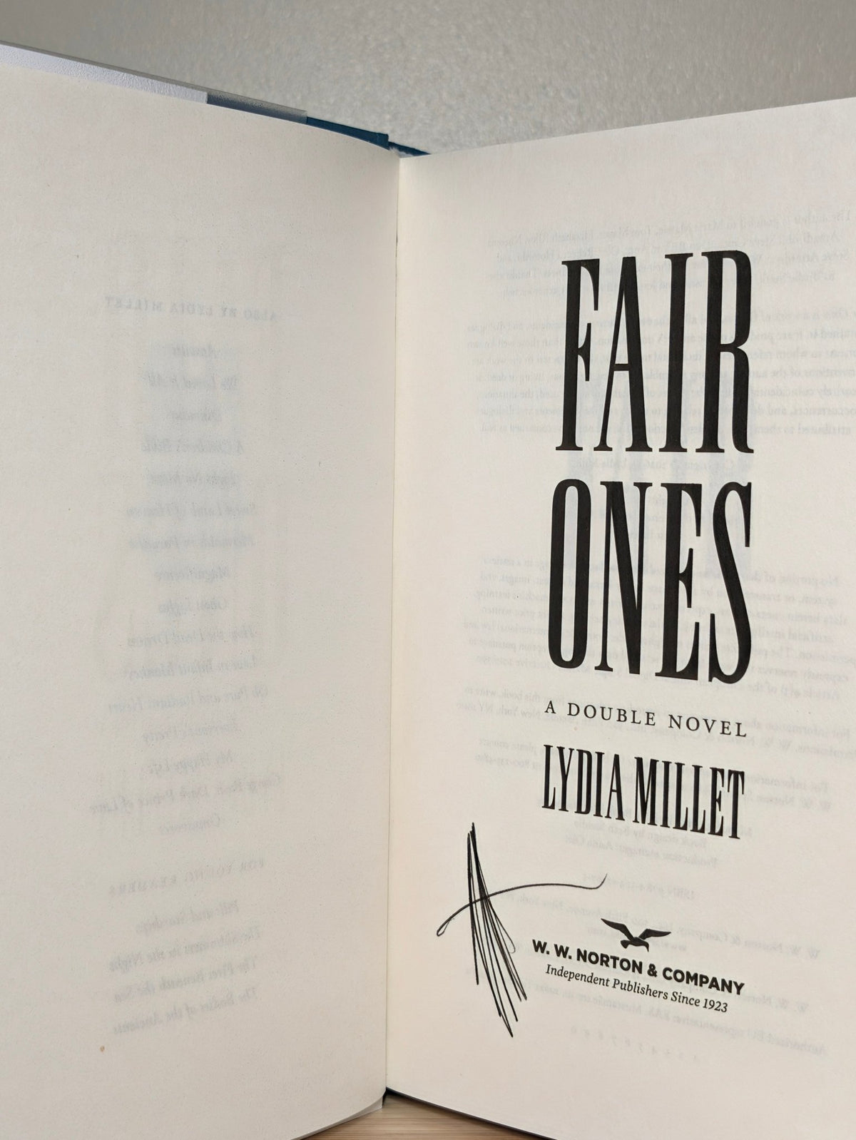 Fair Ones: A Double Novel by Lydia Millet (Signed First Edition) - Fialta Books