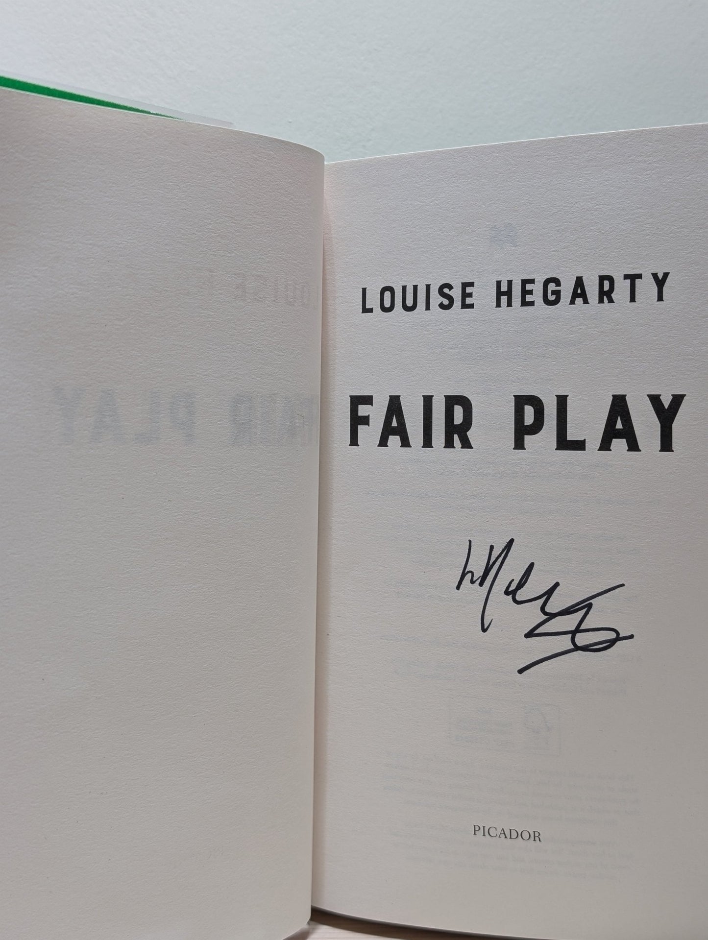 Fair Play by Louise Hegarty (Signed First Edition) - Fialta Books