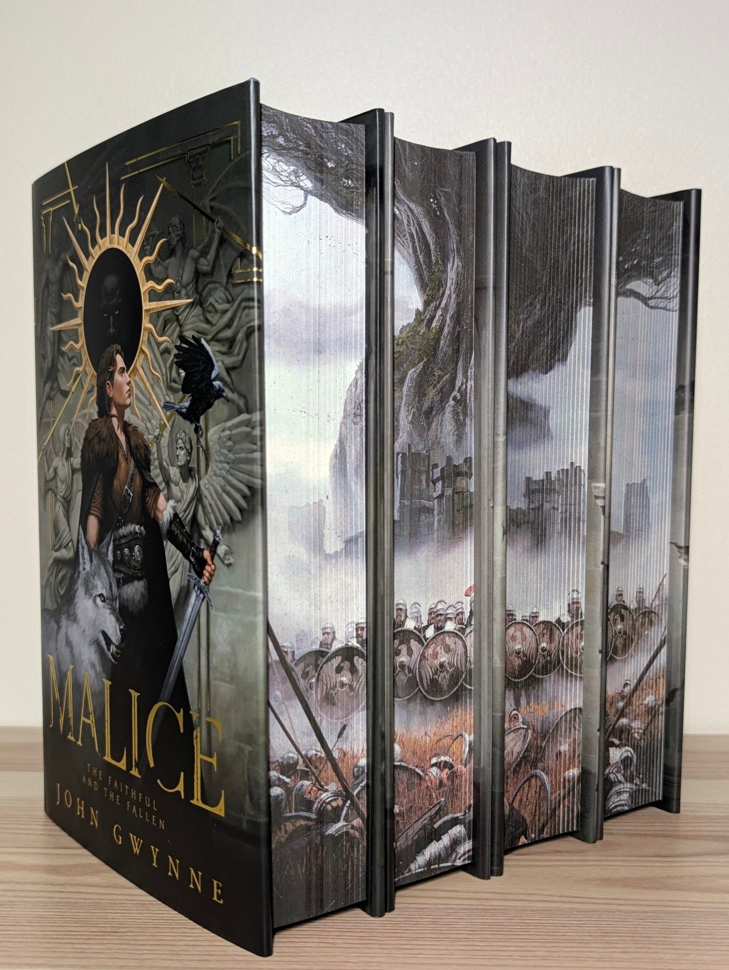 Faithful and the Fallen: Malice; Valour; Ruin; Wrath by John Gwynne (Deluxe Edition with sprayed edges) - Fialta Books