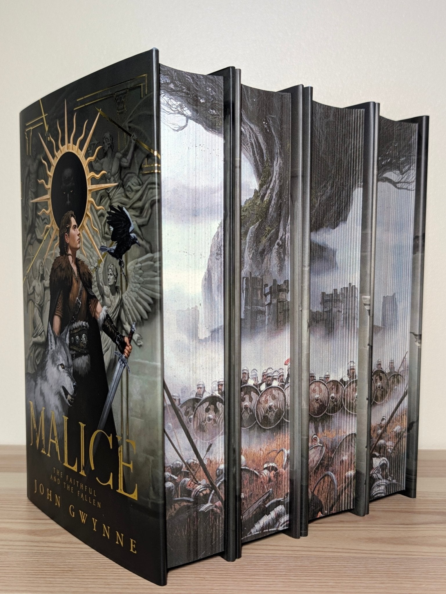 Faithful and the Fallen: Malice; Valour; Ruin; Wrath by John Gwynne (Deluxe Edition with sprayed edges) - Fialta Books