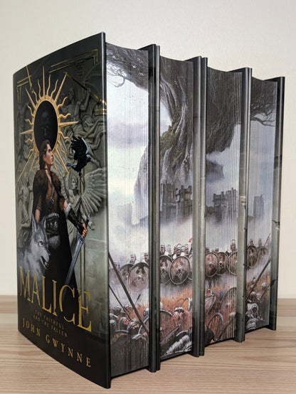 Faithful and the Fallen: Malice; Valour; Ruin; Wrath by John Gwynne (Deluxe Edition with sprayed edges) - Fialta Books