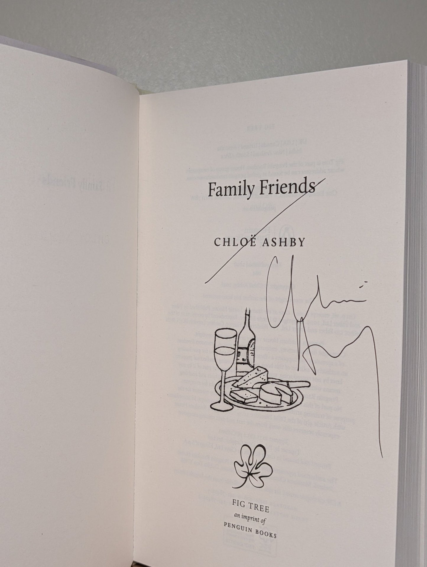 Family Friends by Chloe Ashby (Signed First Edition) - Fialta Books