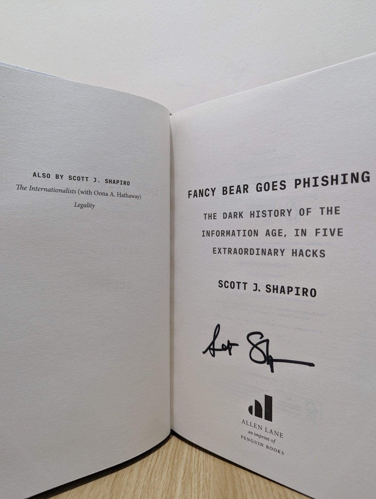 Fancy Bear Goes Phishing by Scott Shapiro (Signed First Edition) - Fialta Books