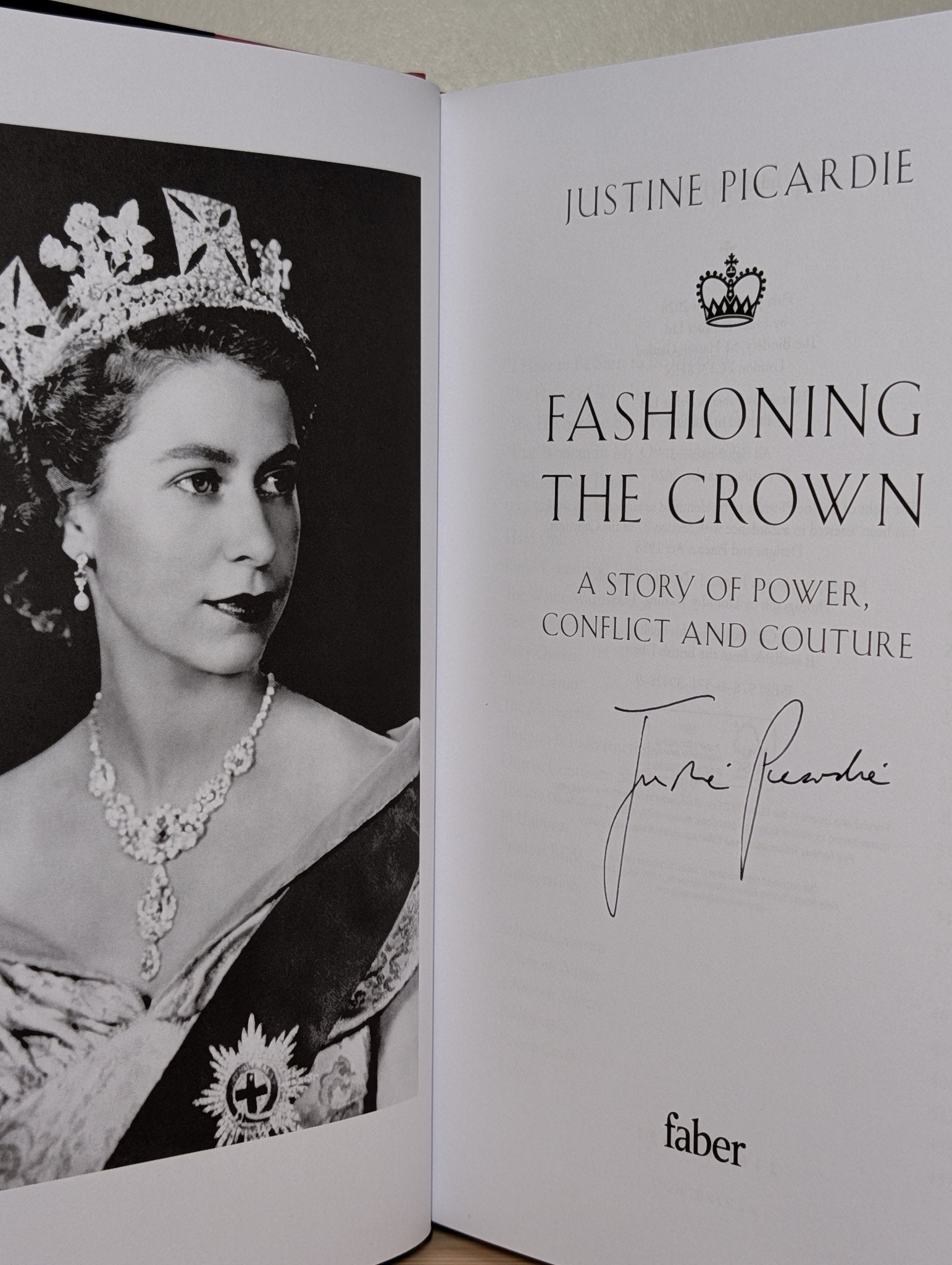 Fashioning the Crown by Justine Picardie (Signed First Edition) - Fialta Books