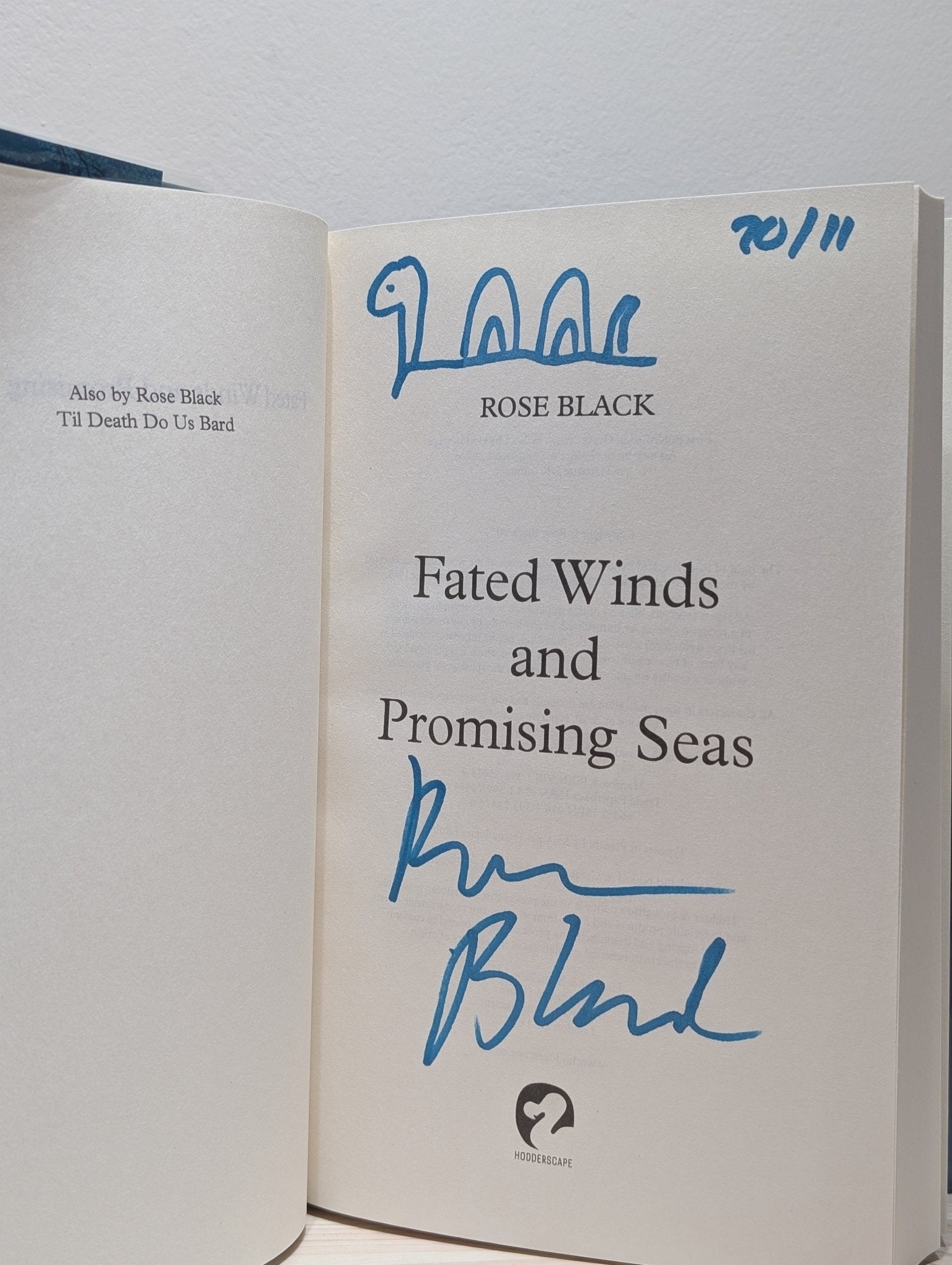 Fated Winds and Promising Seas by Rose Black (Signed Dated First Edition) - Fialta Books