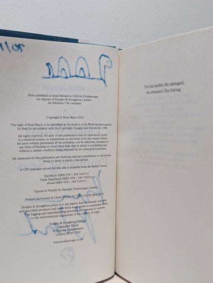 Fated Winds and Promising Seas by Rose Black (Signed Dated First Edition) - Fialta Books