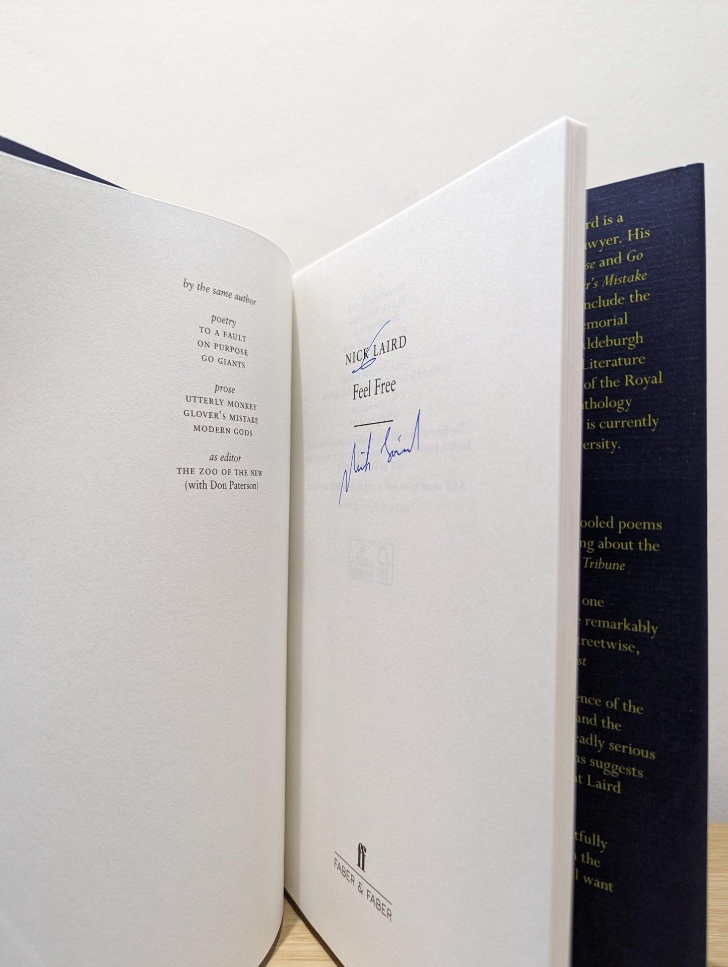 Feel Free by Nick Laird (Signed First Edition) - Fialta Books