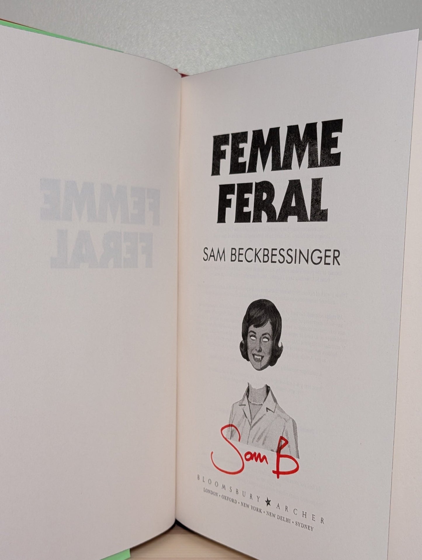 Femme Fera by Sam Beckbessinger (Signed First Edition with sprayed edges) - Fialta Books