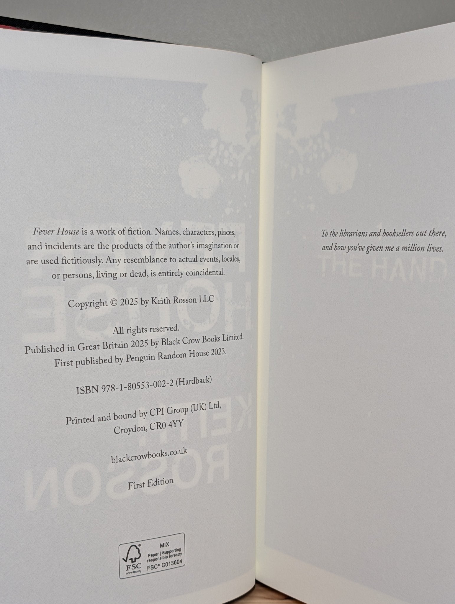 Fever House; The Devil by Name by Keith Rosson (Signed Deluxe Edition with sprayed edges) - Fialta Books