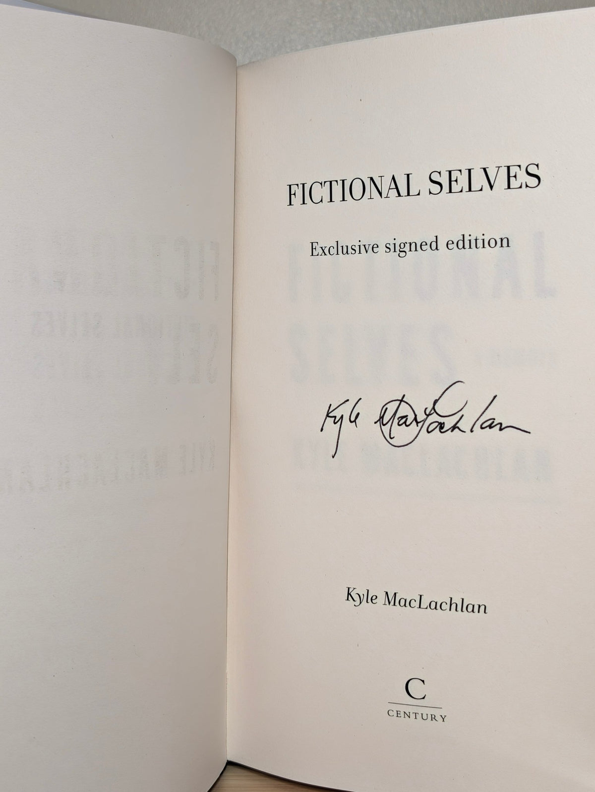 Fictional Selves by Kyle MacLachlan (Signed First Edition) - Fialta Books