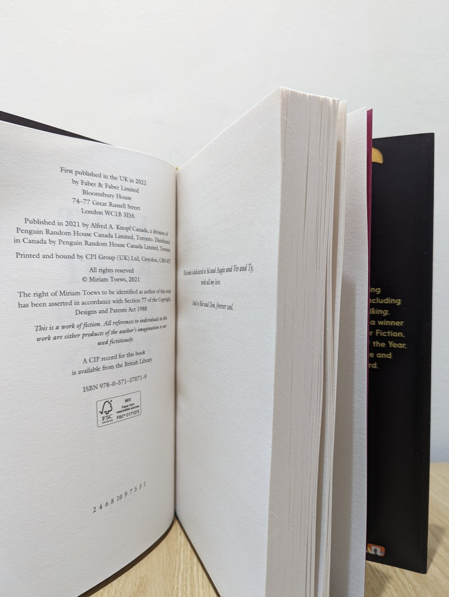 Fight Night by Miriam Toews (Signed First Edition) - Fialta Books