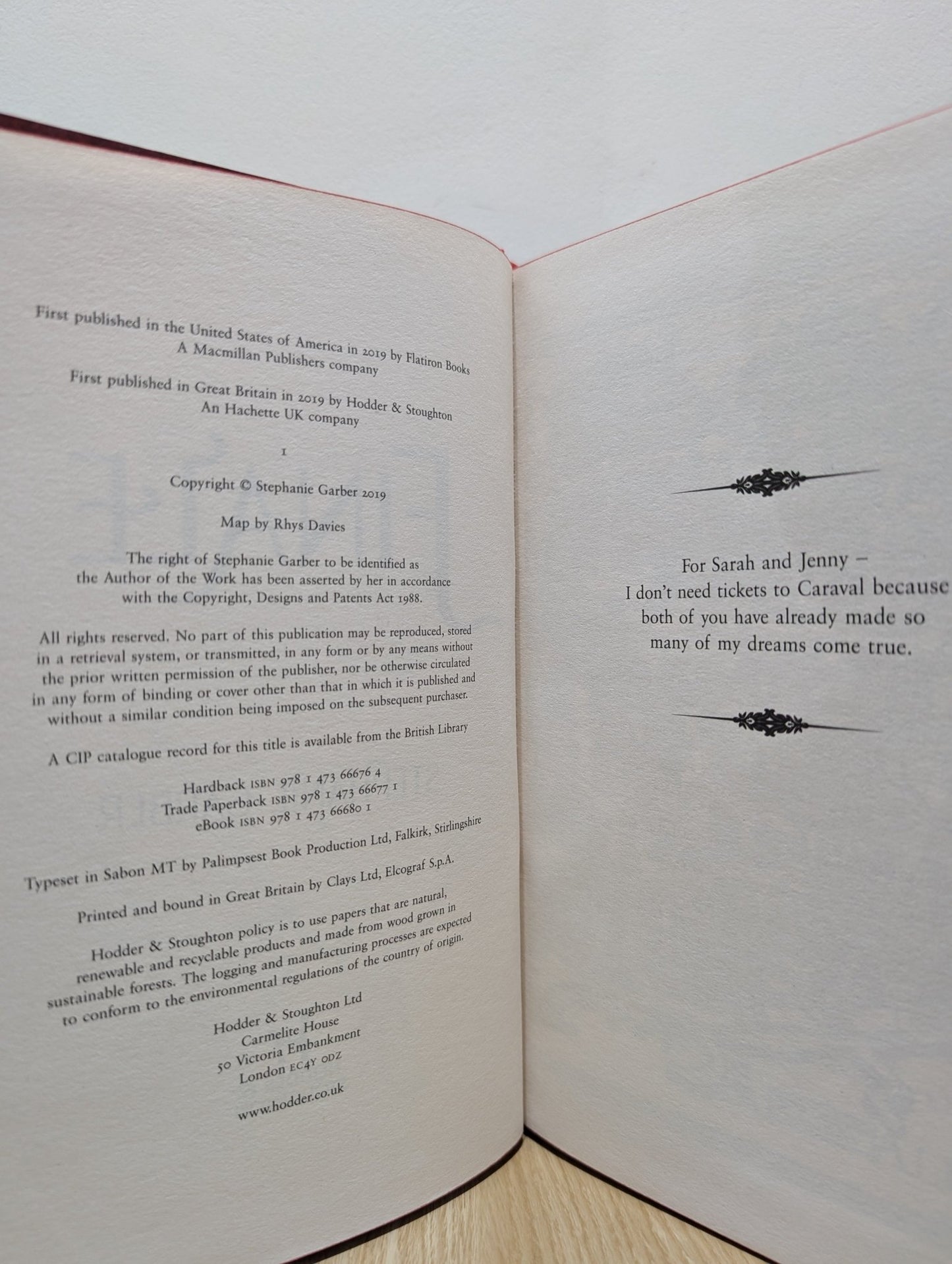 Finale: Caraval Series Book 3 by Stephanie Garber (Signed First Edition with sprayed edges) - Fialta Books