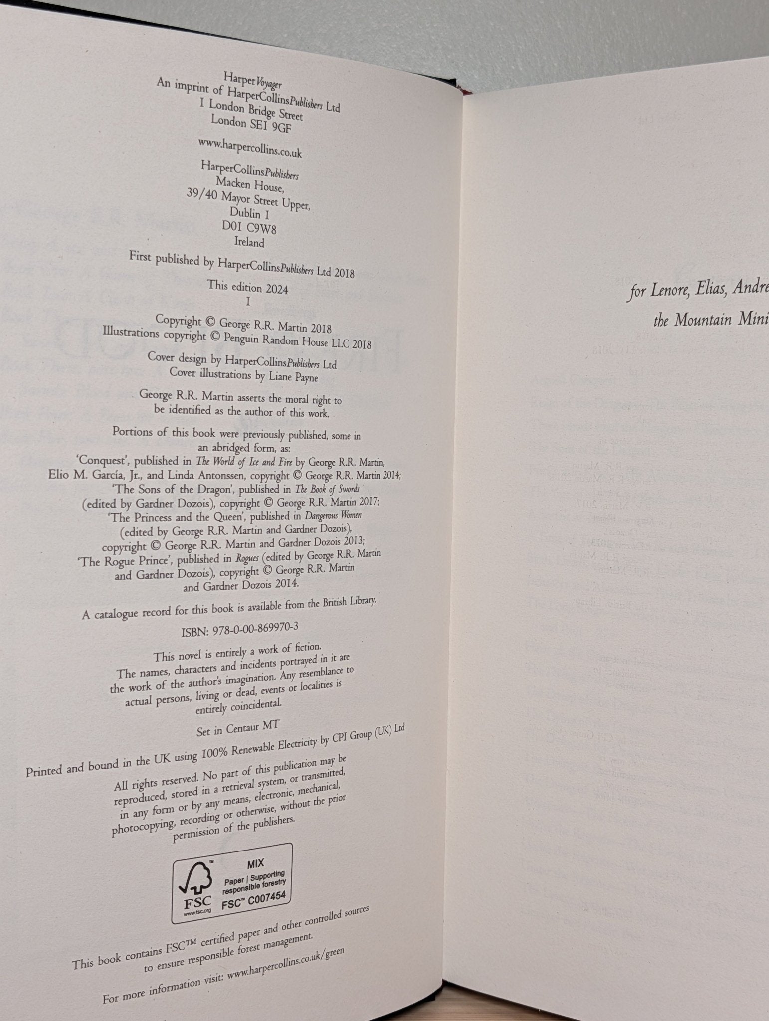 Fire and Blood by George R.R. Martin (Signed Collector's Edition) - Fialta Books