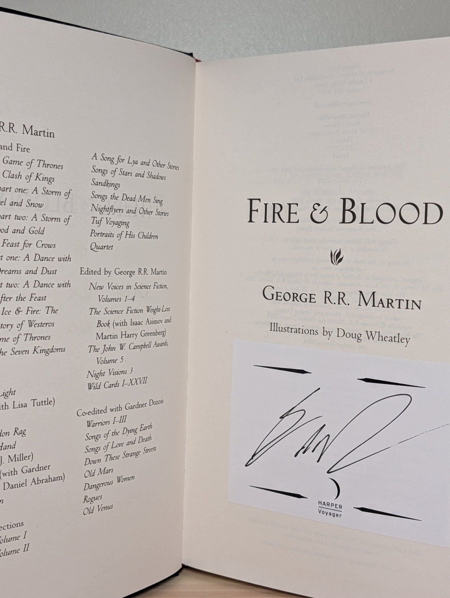 Fire and Blood by George R.R. Martin (Signed Collector's Edition) - Fialta Books