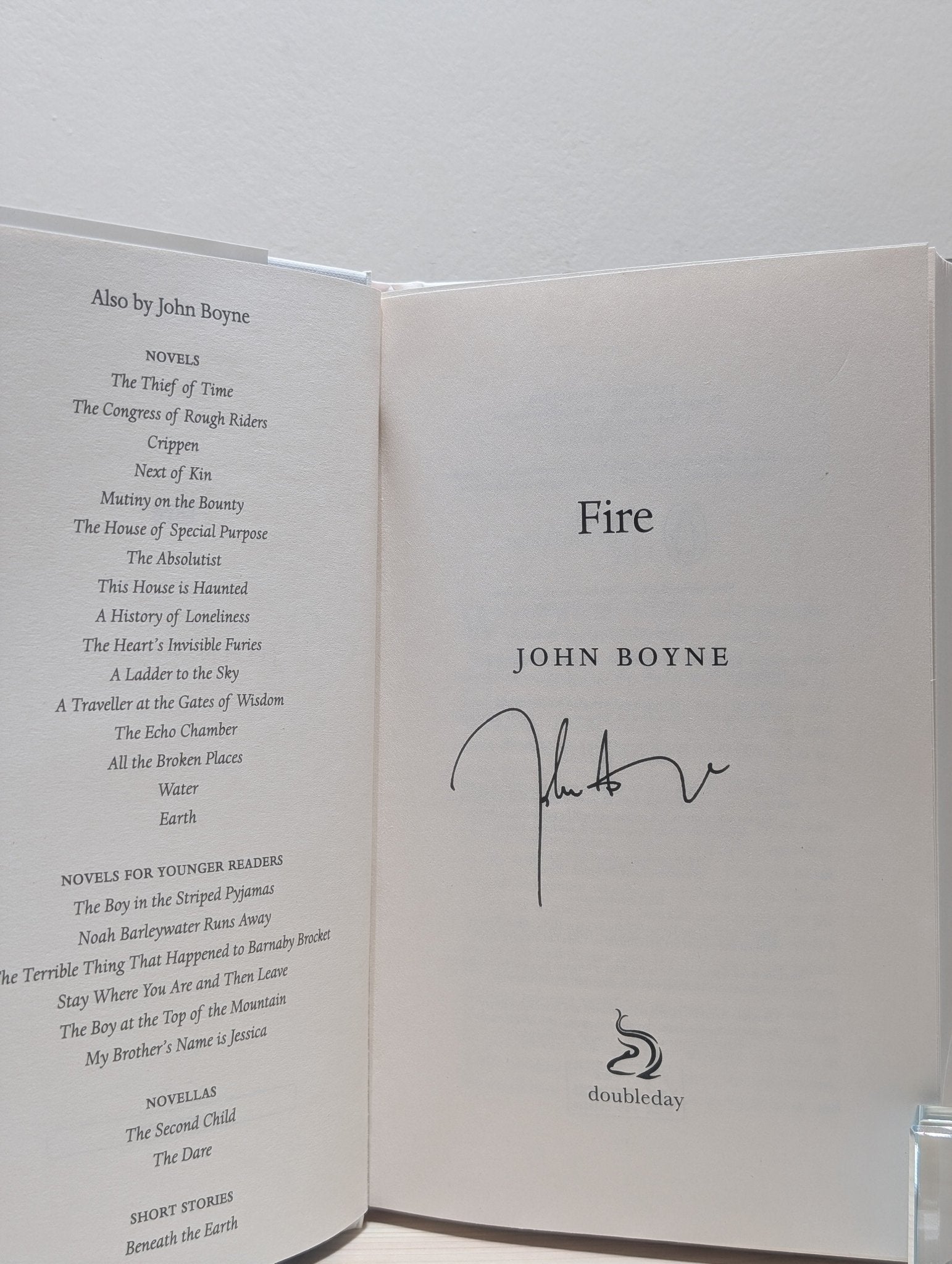 Fire by John Boyne (Signed First Edition) - Fialta Books