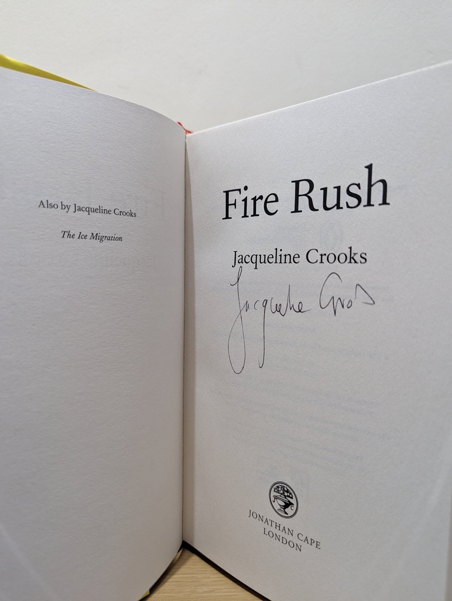 Fire Rush by Jacqueline Crooks (Signed First Edition) - Fialta Books