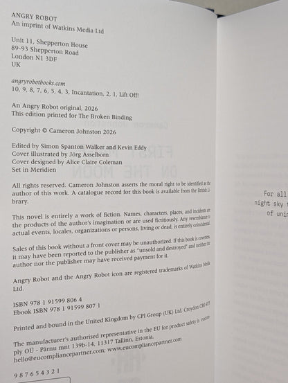 First Mage on the Moon by Cameron Johnston (Signed First Edition with sprayed edges) - Fialta Books