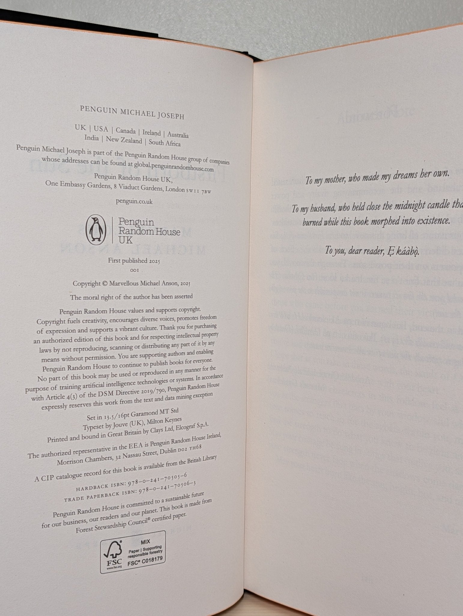 Firstborn of the Sun by Marvellous Michael Anson (Signed with orange sprayed edges) - Fialta Books