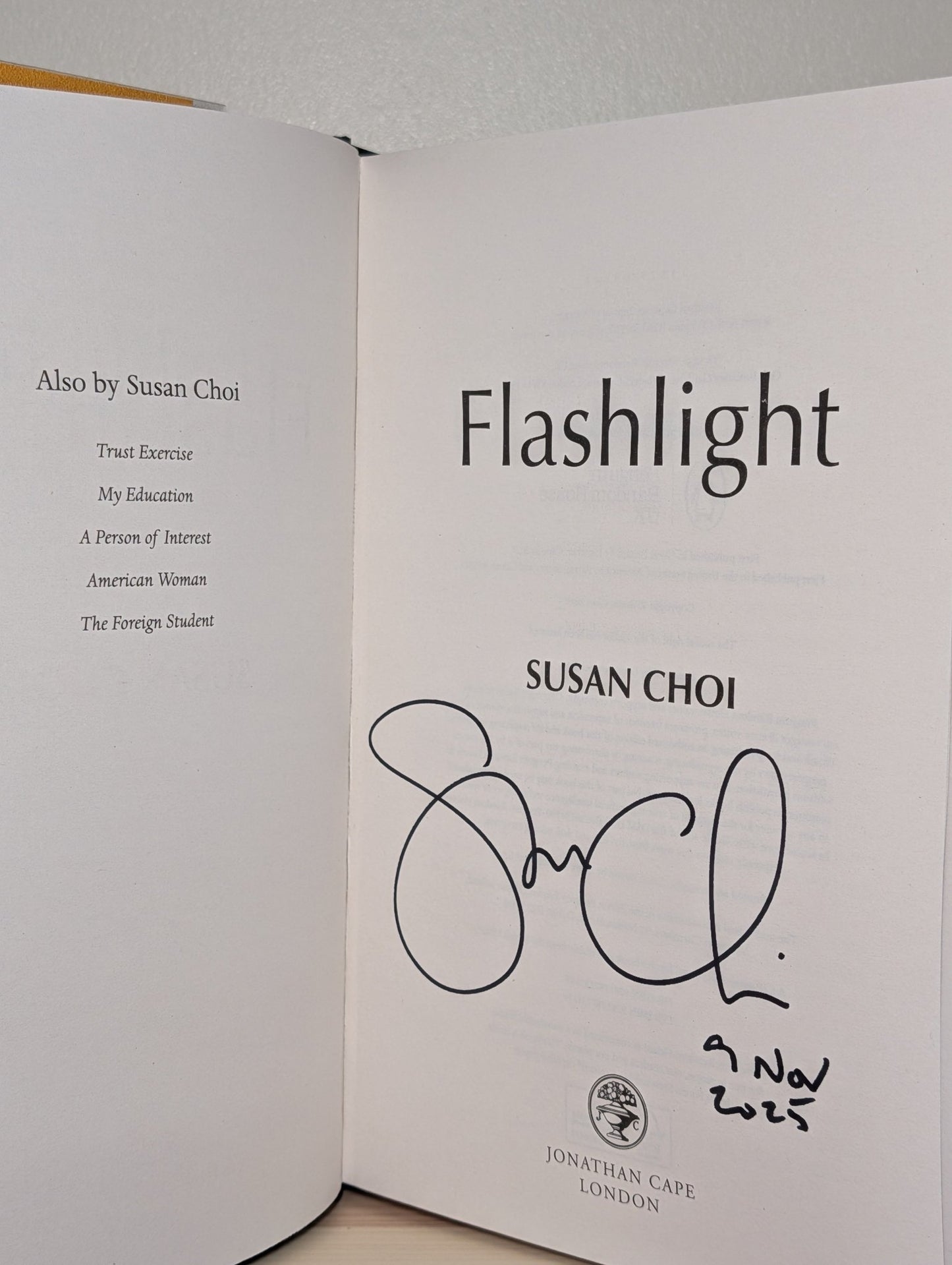 Flashlight by Susan Choi (Signed Dated First Edition) - Fialta Books