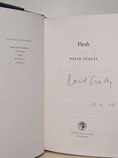 Flesh by David Szalay (Signed Dated First Edition) - Fialta Books