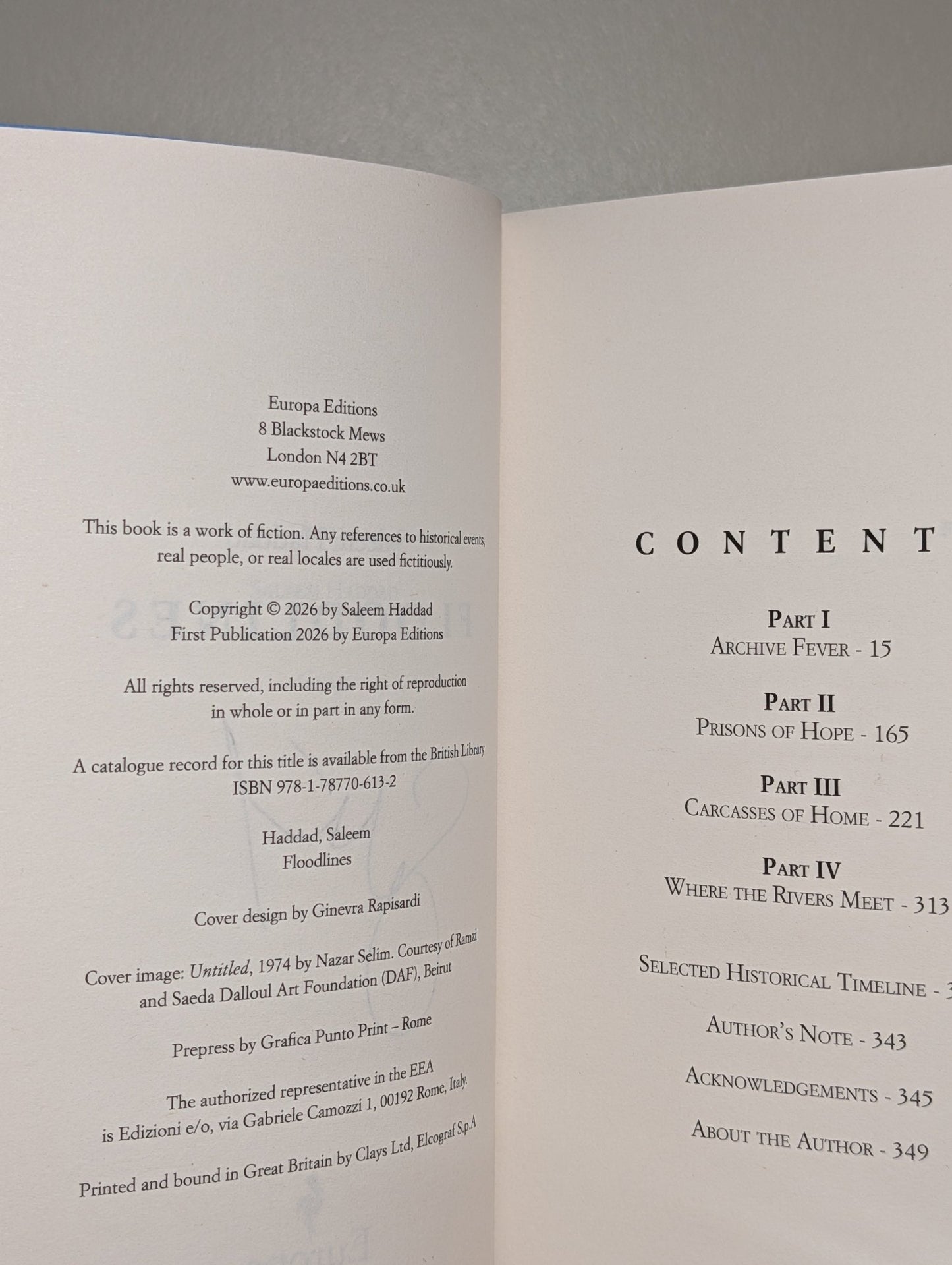 Floodlines by Saleem Haddad (Signed First Edition) - Fialta Books