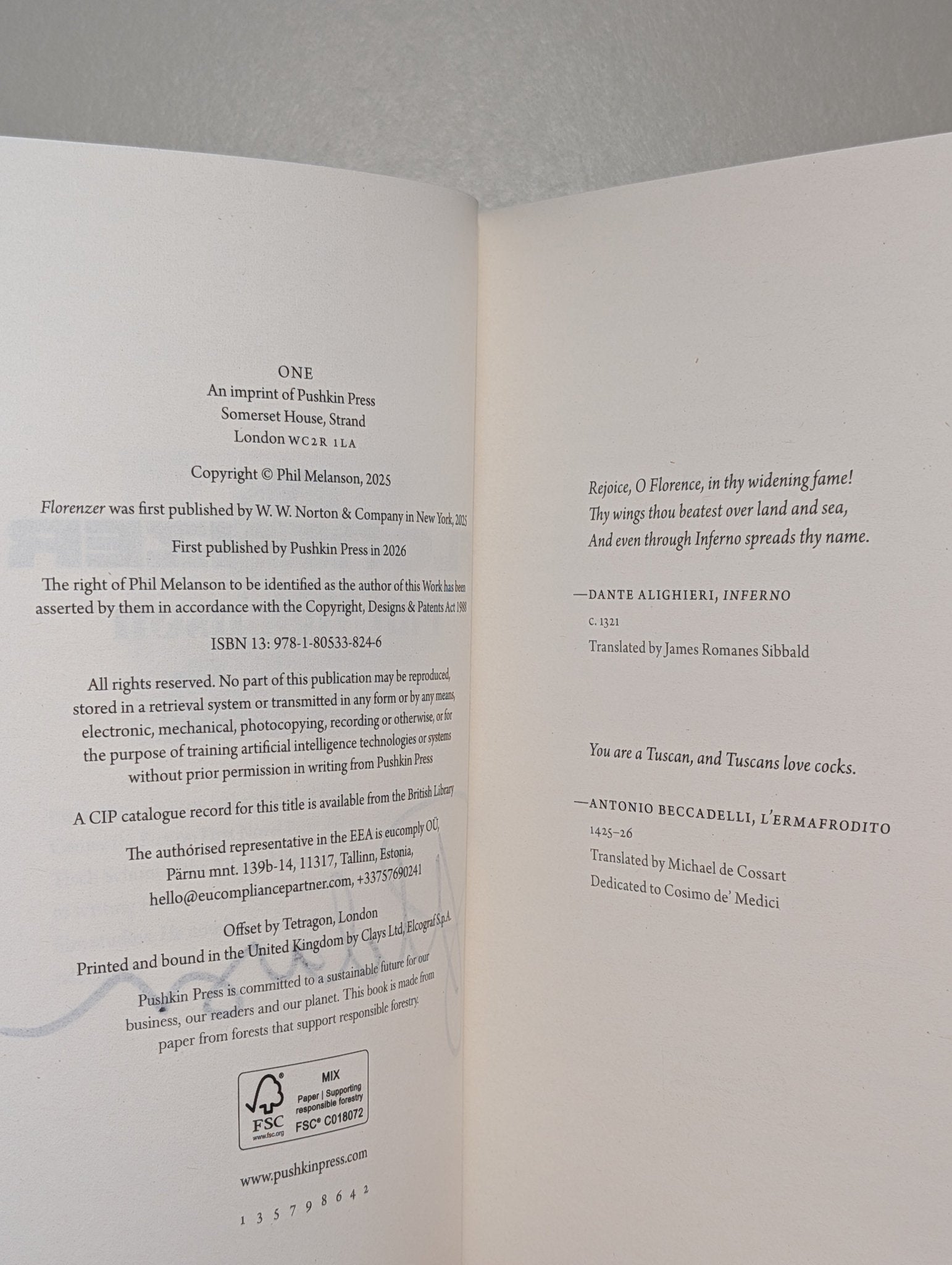 Florenzer by Phil Melanson (Signed First Edition) - Fialta Books