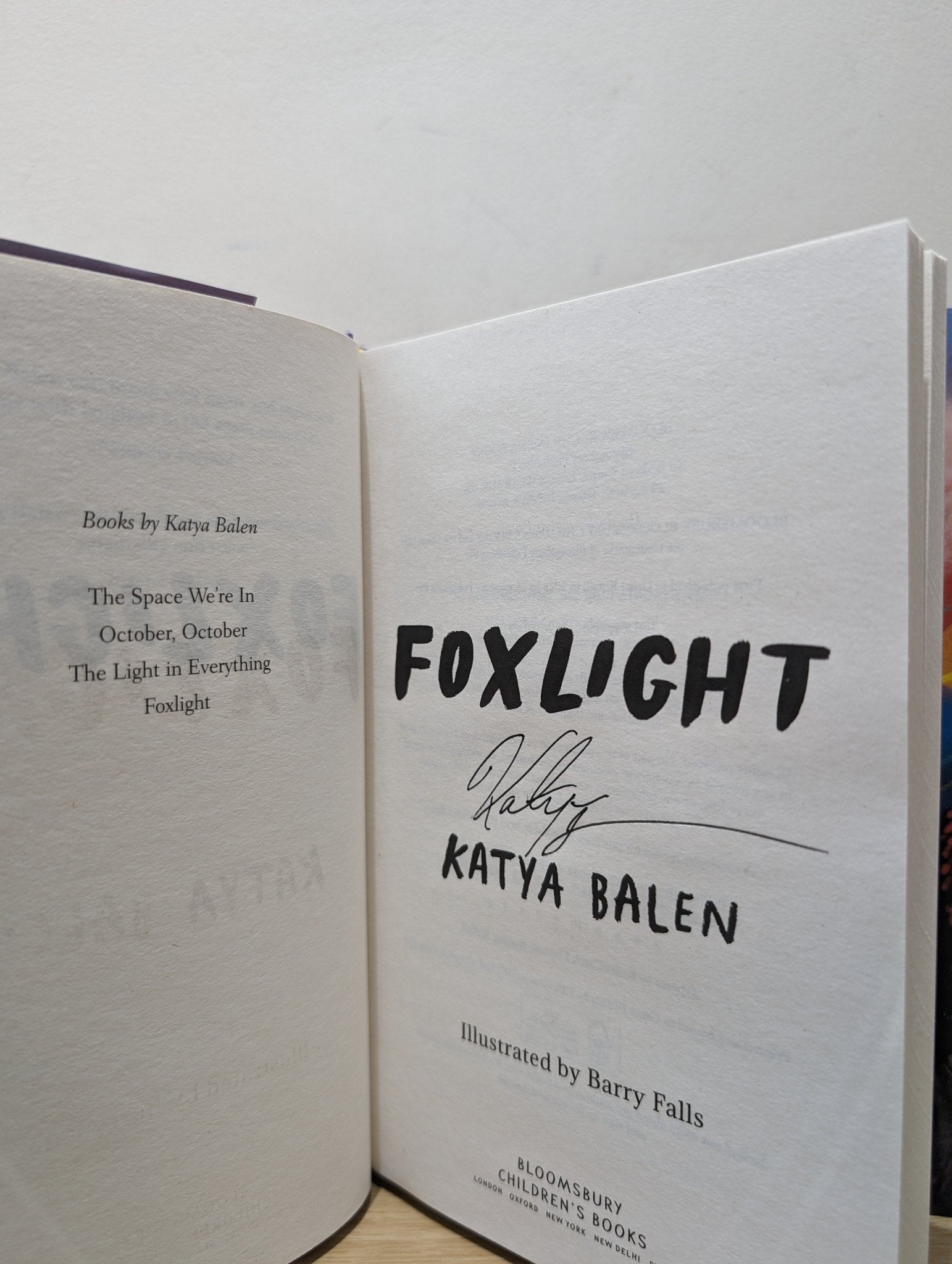 Foxlight by Katya Balen (Signed First Edition) - Fialta Books