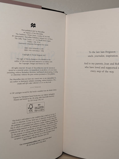 Frankly by Nicola Sturgeon (Signed First Edition) - Fialta Books