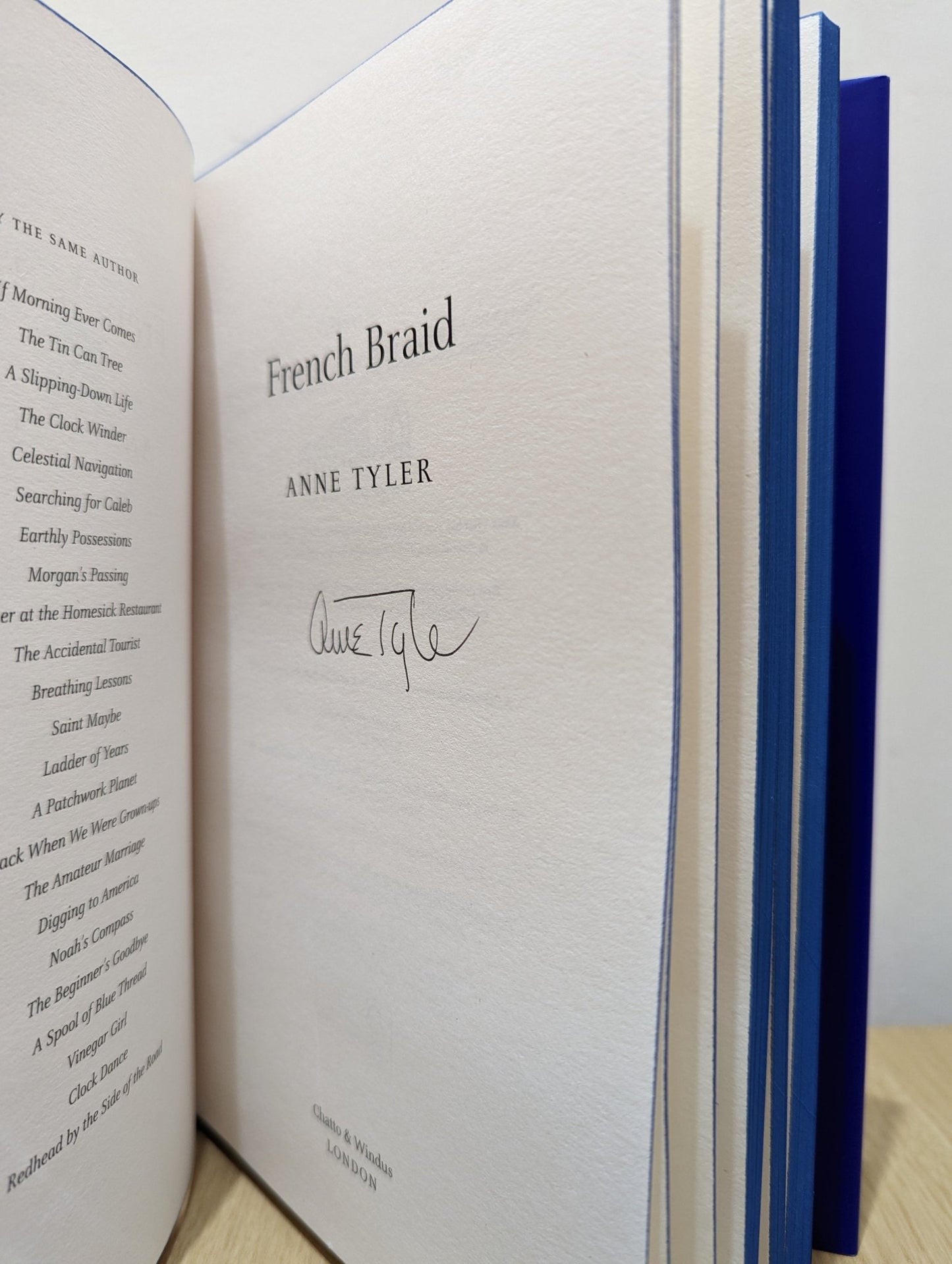 French Braid by Anne Tyler (Signed First Edition with sprayed edges) - Fialta Books