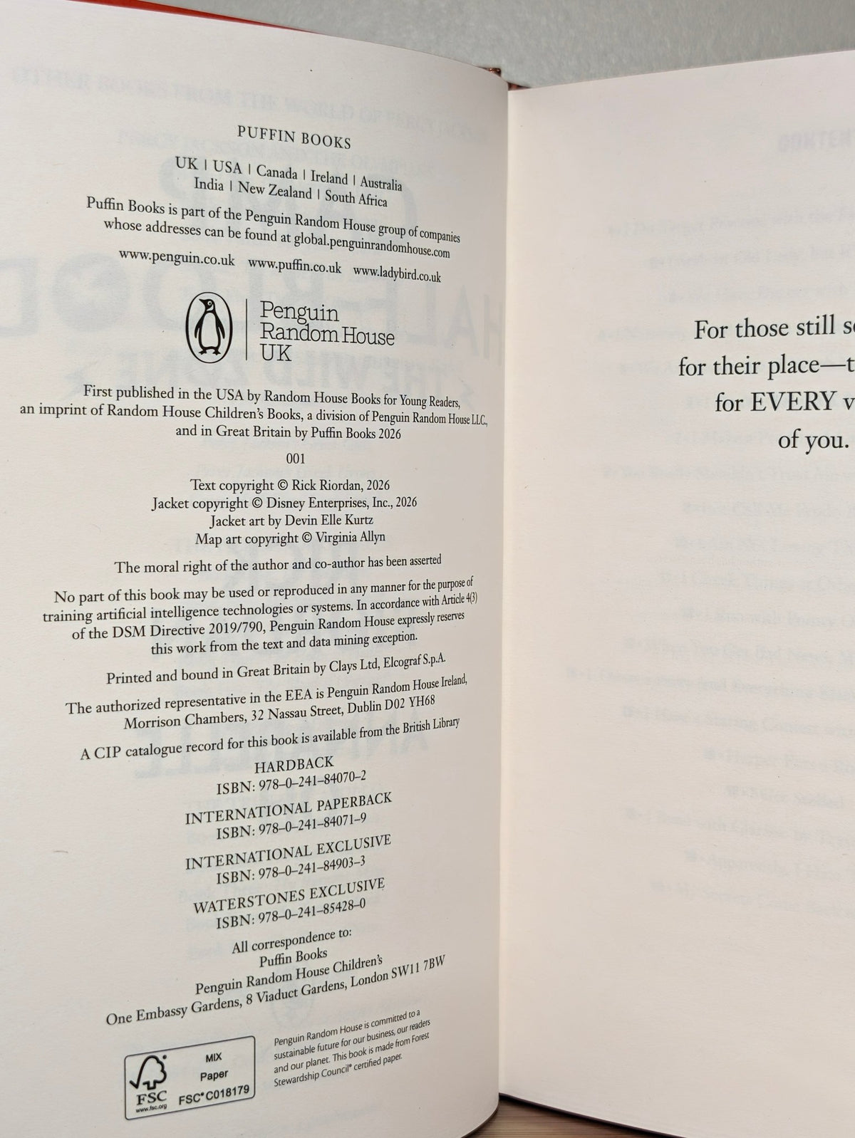 From the World of Percy Jackson by Rick Riordan (Signed First Edition with sprayed edges) - Fialta Books