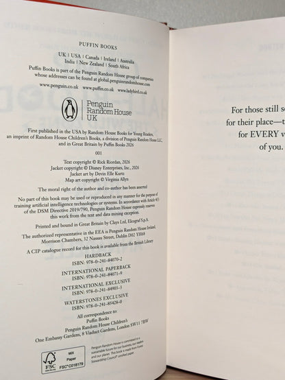 From the World of Percy Jackson by Rick Riordan (Signed First Edition with sprayed edges) - Fialta Books