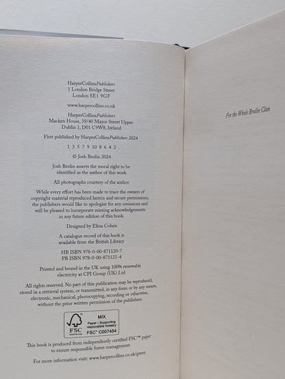 From Under the Truck: A Memoir by Josh Brolin (Signed First Edition) - Fialta Books