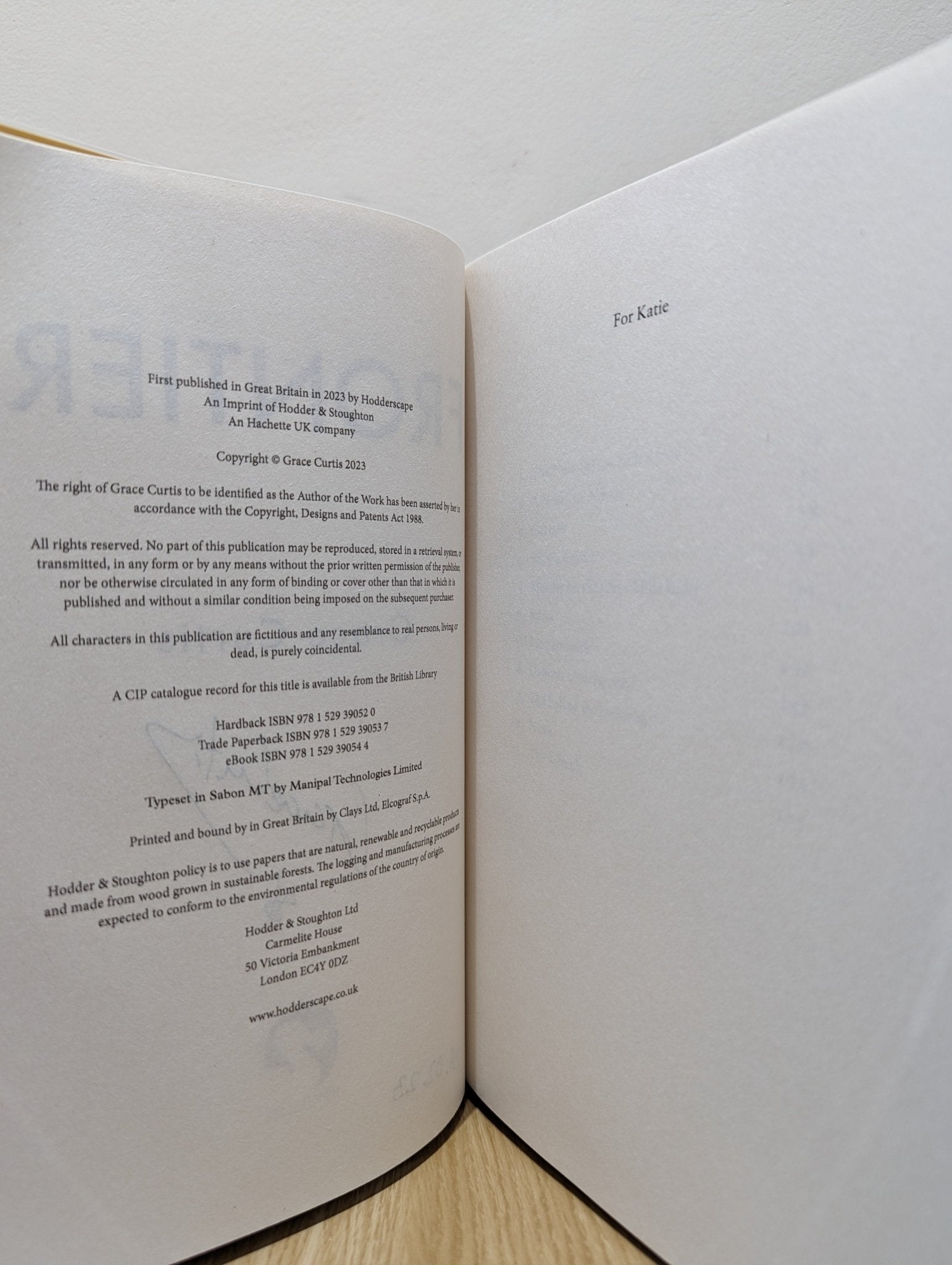 Frontier by Grace Curtis (Signed First Edition) - Fialta Books