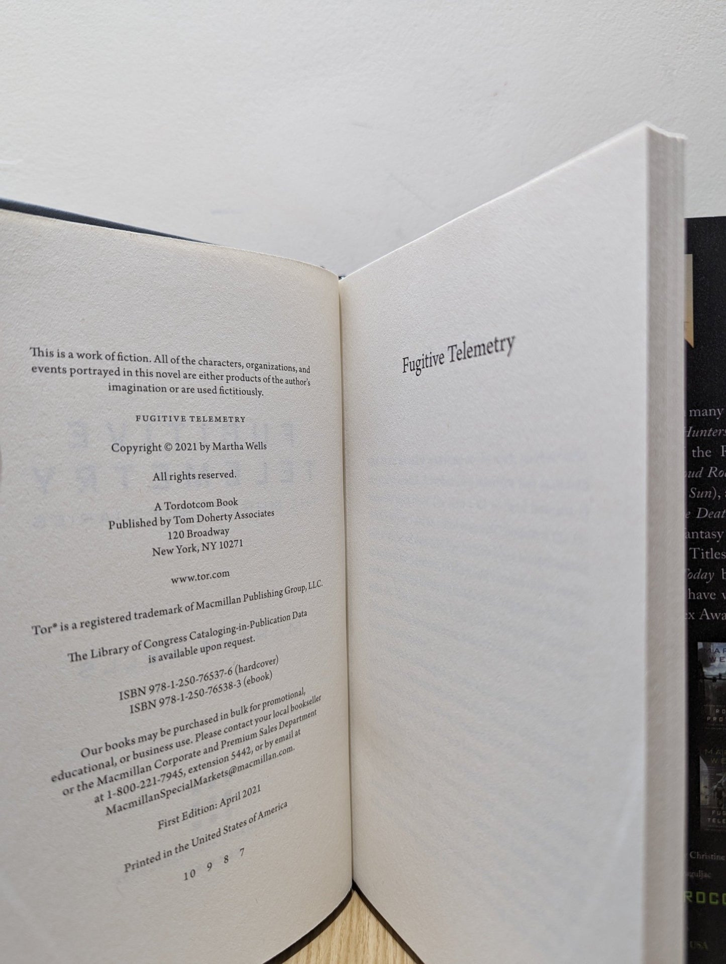 Fugitive Telemetry by Martha Wells (Signed Bookplate) - Fialta Books