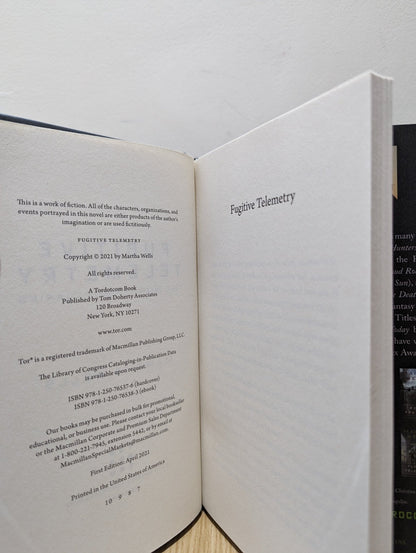 Fugitive Telemetry by Martha Wells (Signed Bookplate) - Fialta Books