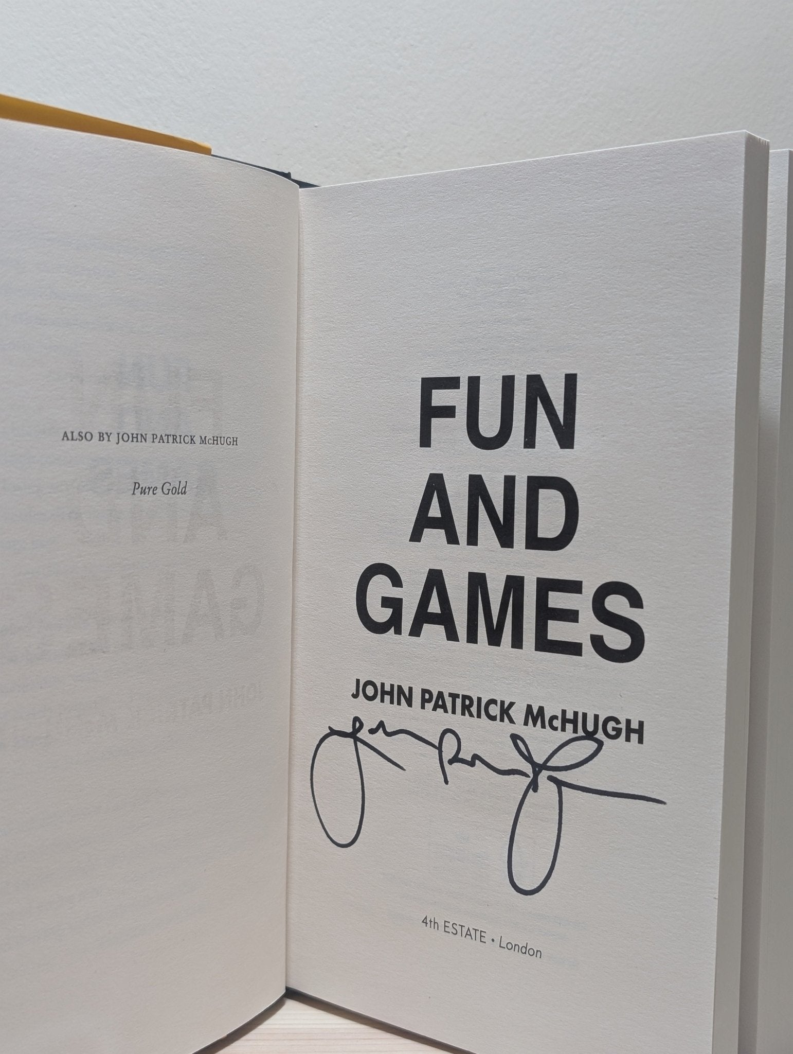 Fun and Games by John Patrick McHugh (Signed First Edition) - Fialta Books