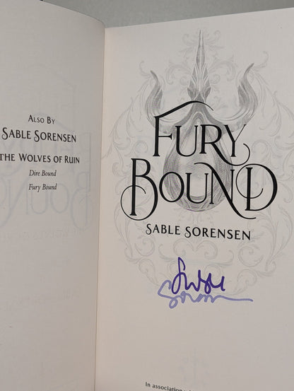 Fury Bound by Sable Sorensen (Signed First Edition with alternative jacket) - Fialta Books