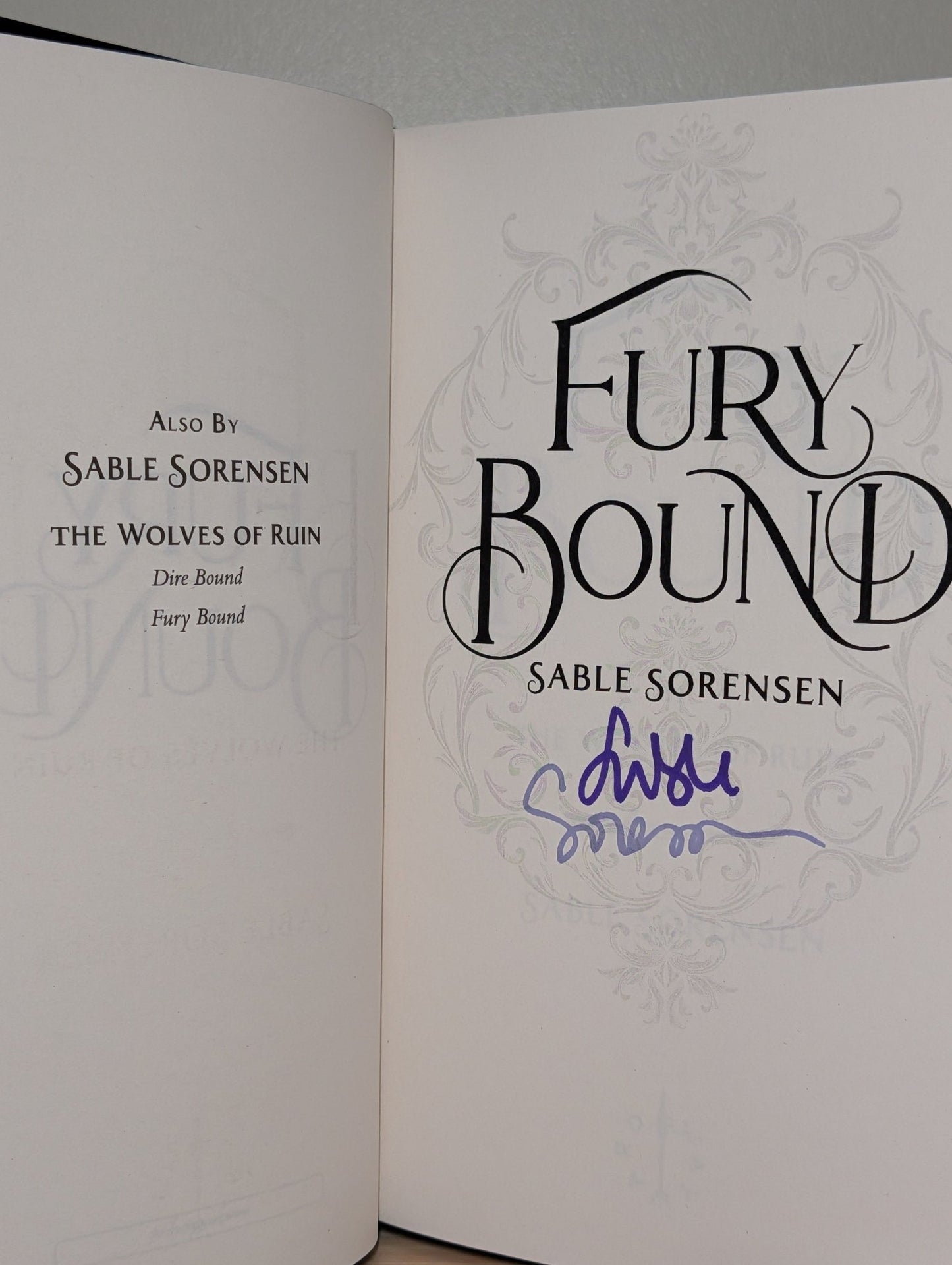Fury Bound by Sable Sorensen (Signed First Edition with sprayed edges) - Fialta Books