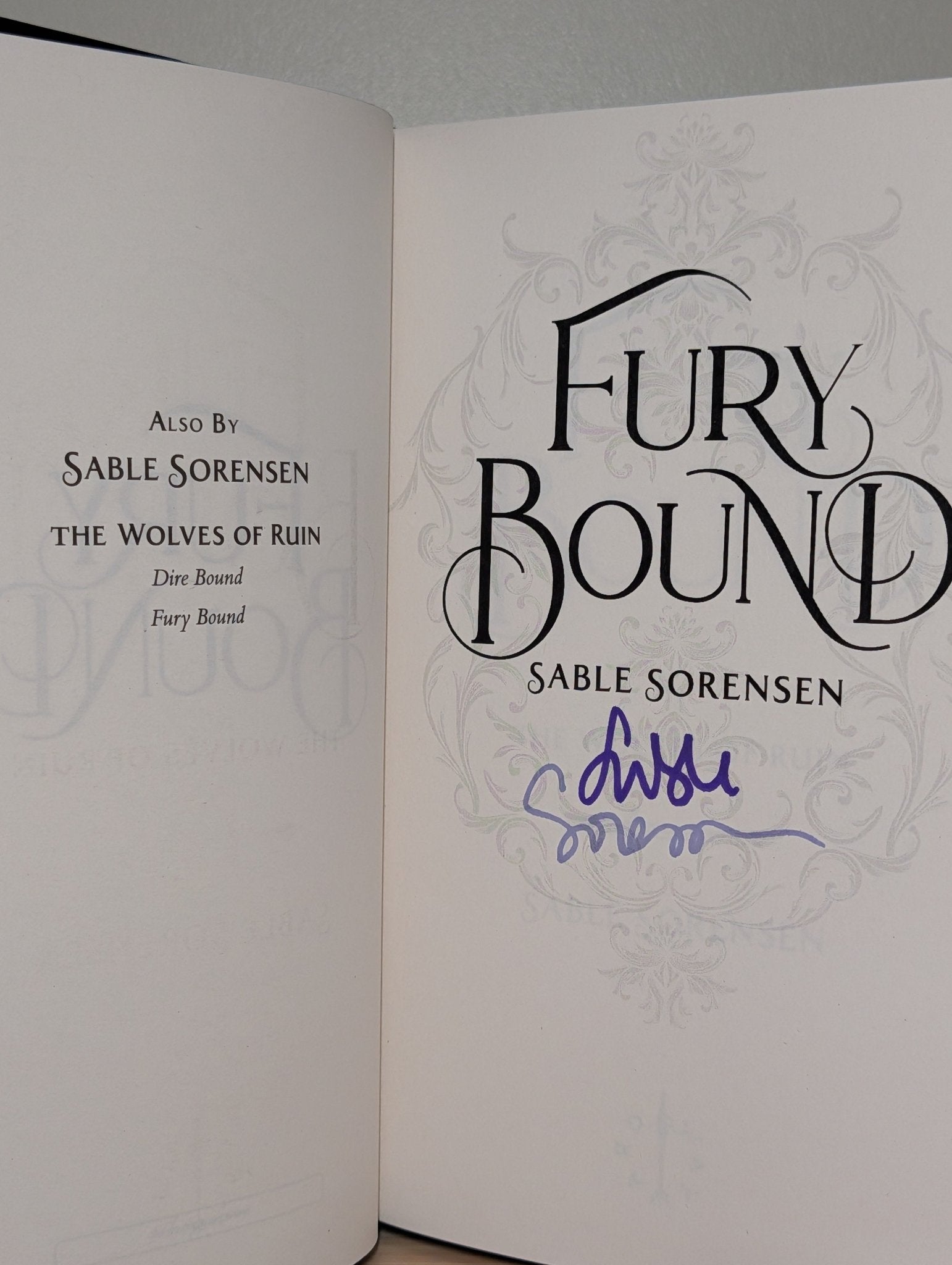 Fury Bound by Sable Sorensen (Signed First Edition with sprayed edges) - Fialta Books