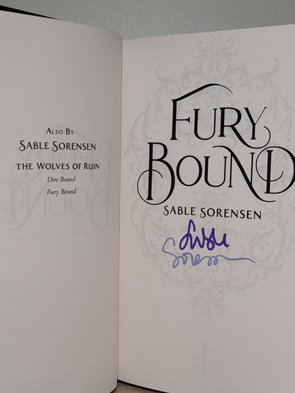 Fury Bound by Sable Sorensen (Signed First Edition with sprayed edges) - Fialta Books