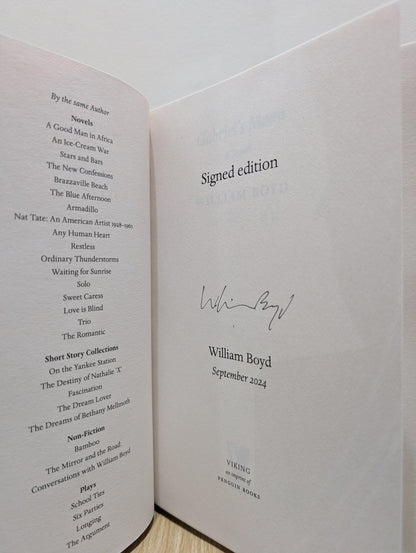 Gabriel's Moon by William Boyd (Signed First Edition) - Fialta Books