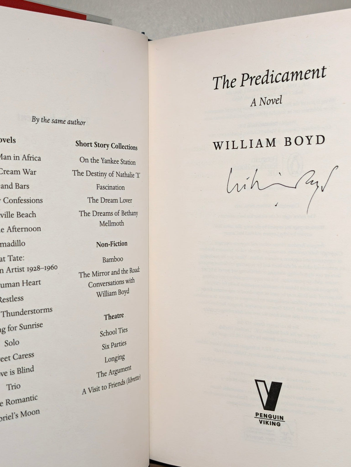 Gabriel's Moon; The Predicament; Cold Sunset by William Boyd (Signed First Edition Set) - Fialta Books