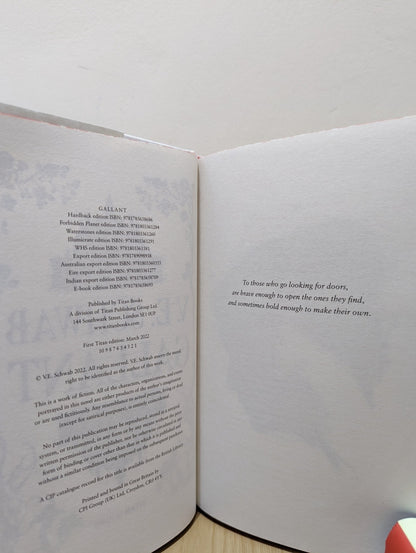 Gallant by V.E. Schwab (Signed First Edition with red stencilled edges) - Fialta Books